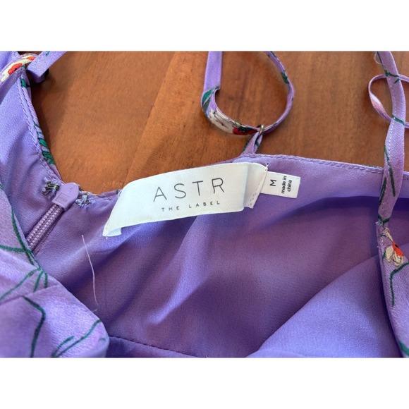 ASTR The Label Pandora Purple Floral Long Maxi Dress Wedding Guest Sleeveless - Picture 6 of 10